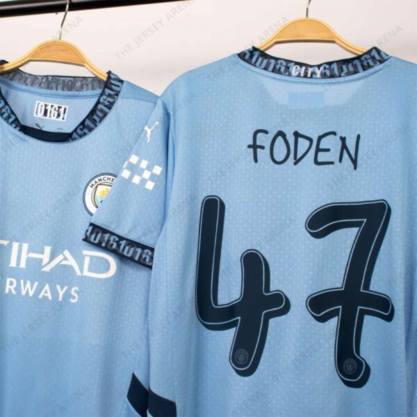 Manchester City Home 2024-2025 Player Version - Foden 47 Edition - Image 2