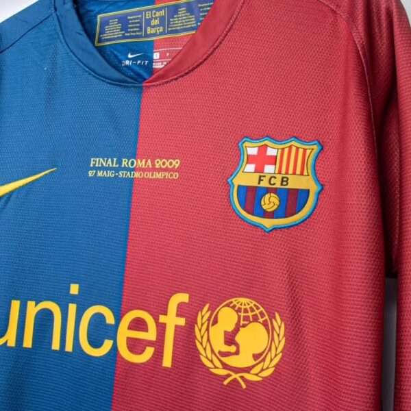 Barcelona Home 2009 Full Sleeve Retro Jersey - Image 3