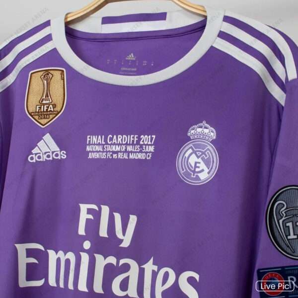 Real Madrid Away 2016/2017 Full Sleeve Jersey – UCL Edition - Image 4