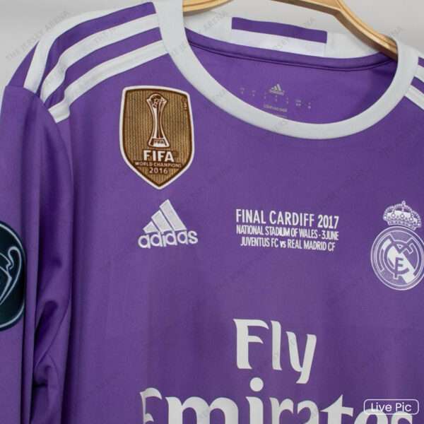 Real Madrid Away 2016/2017 Full Sleeve Jersey – UCL Edition - Image 2