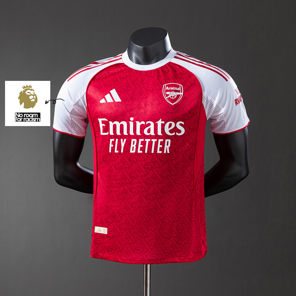 Arsenal Home 2025-26 Player Version Jersey + Gold EPL Badge
