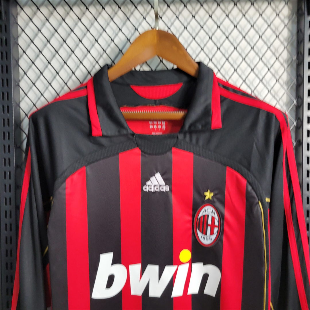AC Milan Home 2007 Retro Full sleeve Jersey - Image 2