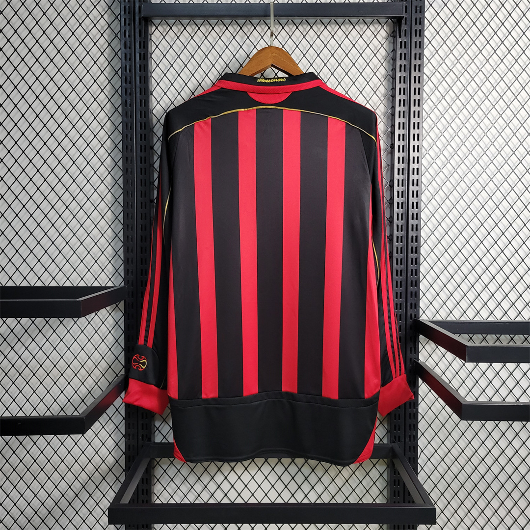 AC Milan Home 2007 Retro Full sleeve Jersey - Image 3