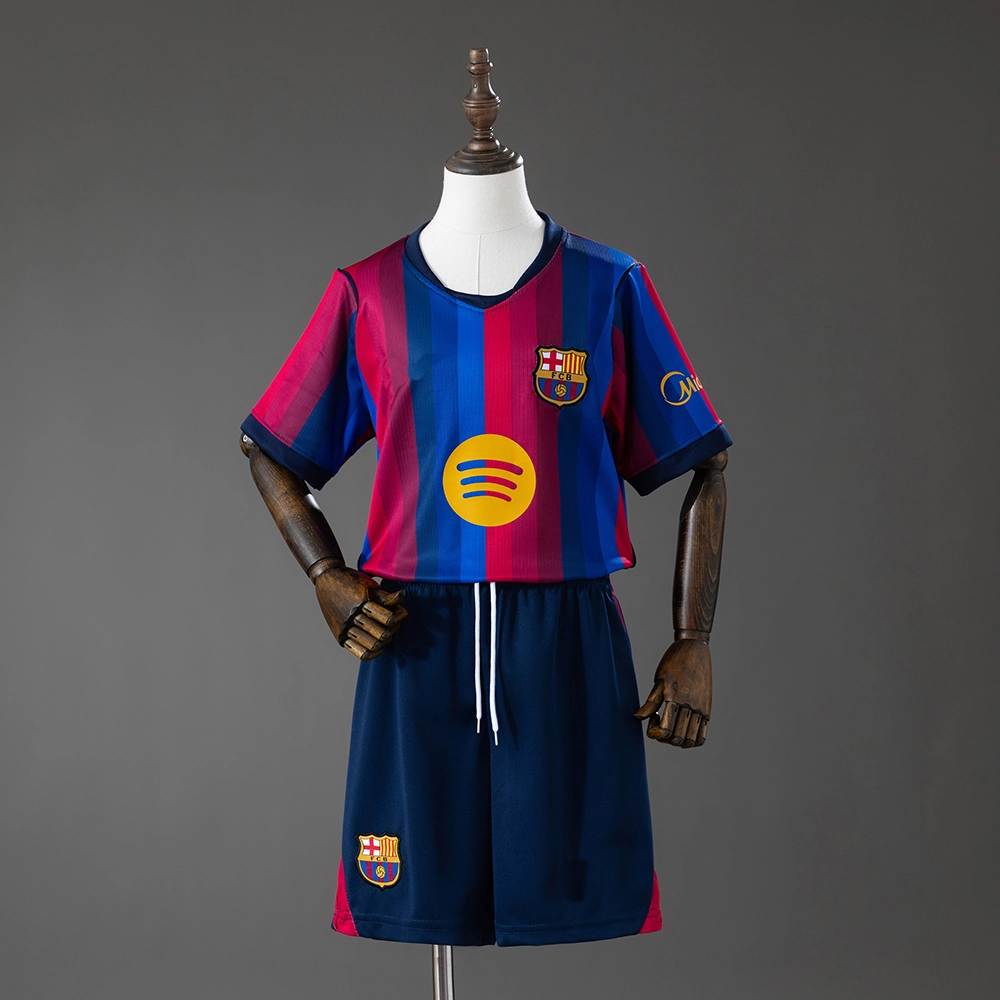 Barcelona Home 2026-2027 Kids Jersey Set